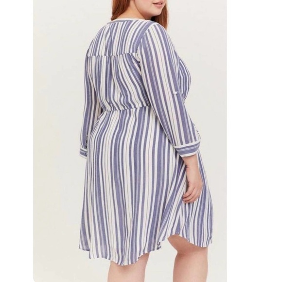 Torrid Stripe Zip Summer Dress Size Large - Picture 2 of 6